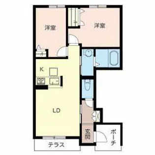 シャーメゾン サラ【0105号室】の間取り