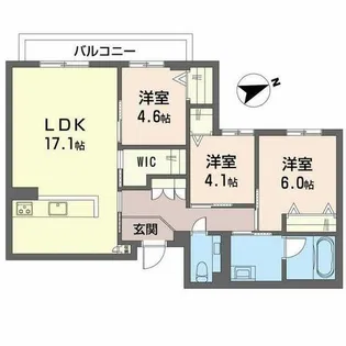 グランメゾン藤森【0201号室】の間取り
