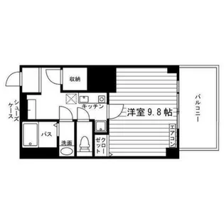 エムエスビル 学生専用【102号室】の間取り