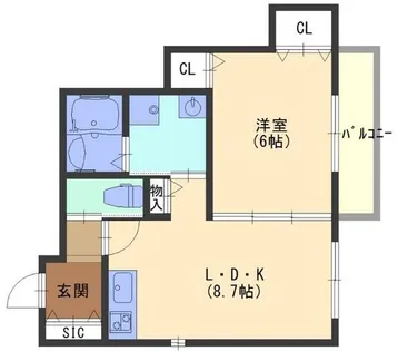 レユシール金田Ⅰ【2階】の間取り
