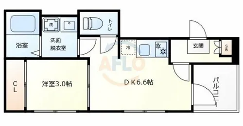 ハーモニーテラス港晴【3階】の間取り