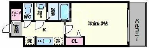 プレサンス上町台筆ヶ崎NORTH【2階】の間取り
