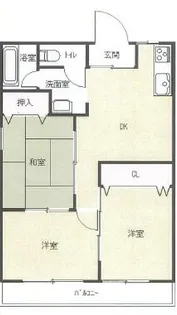 田寺ハイツ【303号室】の間取り