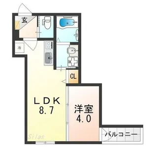 F asecia laso【3階】の間取り