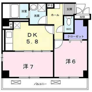 アルディエンテ Y&J【2階】の間取り