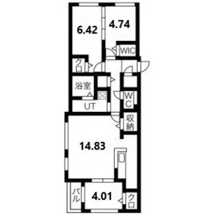 北海道札幌市手稲区手稲本町二条1丁目【マンション】の間取り