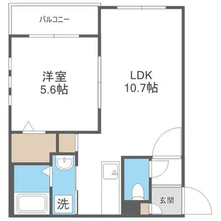 ノイエヴェルト南円山【4階】の間取り