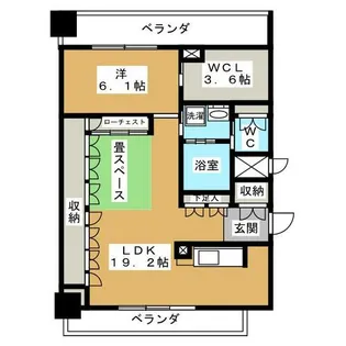 ロイヤルオーク栄セントラルプラザ【6階】の間取り