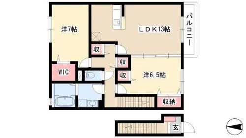 サザンコート【2階】の間取り