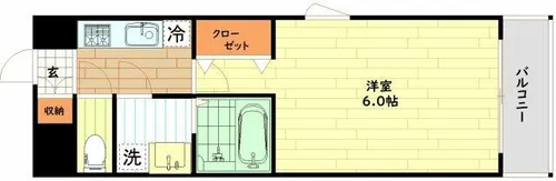 レジュールアッシュ福島レジデンス【4階】の間取り