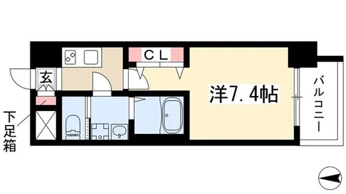 SーRESIDENCE堀田【9階】の間取り