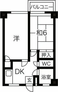 宝第一スカイハイツ【4階】の間取り