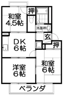 平尾ハイツ【2階】の間取り