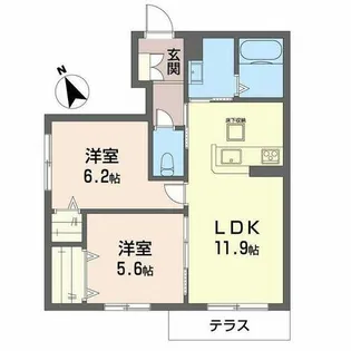 レジュール・ブリアン【0105号室】の間取り