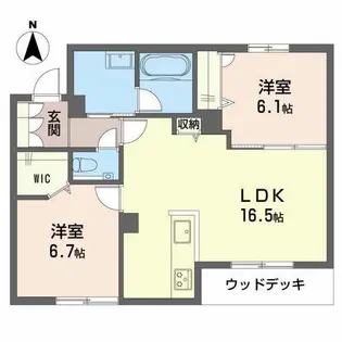 シャーメゾン グリナージュ【0101号室】の間取り
