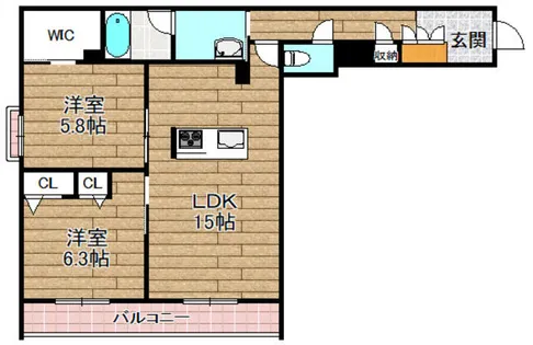 ザ プレンドール【301号室】の間取り