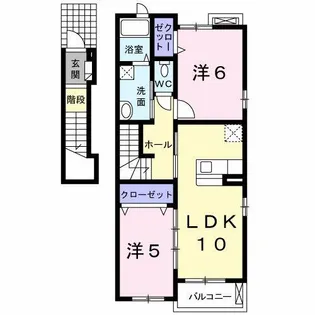 カーサ セレノ【201号室】の間取り
