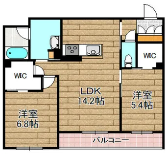 ザ プレンドール【102号室】の間取り