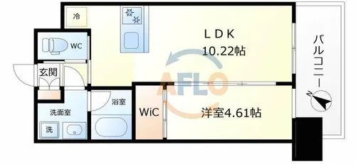 プレジオ阿波座【9階】の間取り