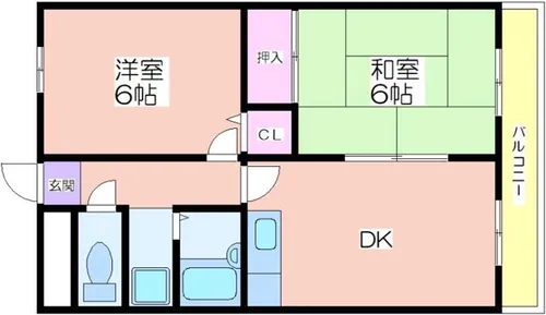 シャルマンコーポネイビー【201号室】の間取り