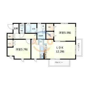 天王寺区空堀町住宅【2階】の間取り