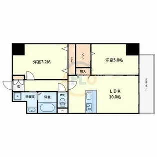 FREEDOM RESIDENCE堺寺地町【5階】の間取り