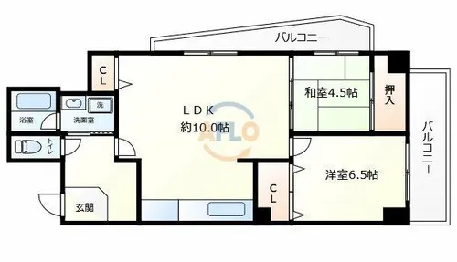 シーズ梅田東【4階】の間取り
