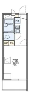 レオパレスヴァーグ難波【4階】の間取り