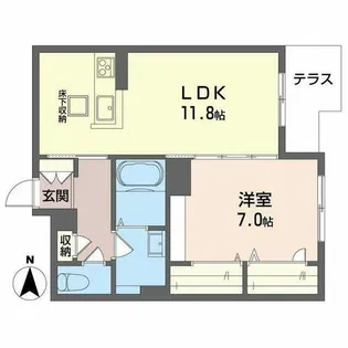 ボニティート江坂【0101号室】の間取り