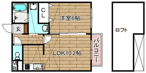 リヴェールヴィラ【205号室】の間取り