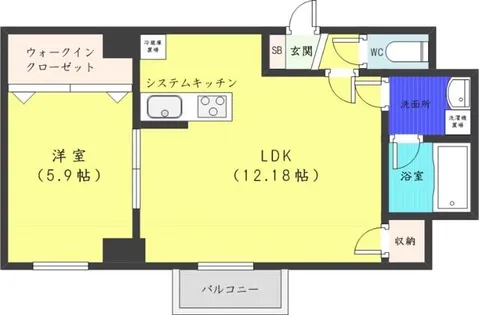 ソールタワー大通【5階】の間取り