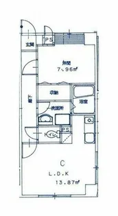 ドエル勝川【401号室】の間取り