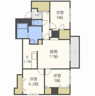 北海道札幌市中央区北二条東3丁目【マンション】の間取り