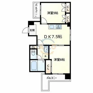 サブグリーン石野【7階】の間取り