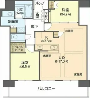 ザ・パークハウス中之島タワー【30階】の間取り