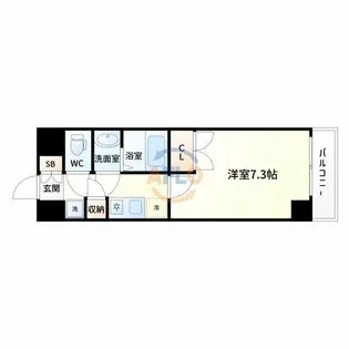 ファーストワン江坂【3階】の間取り