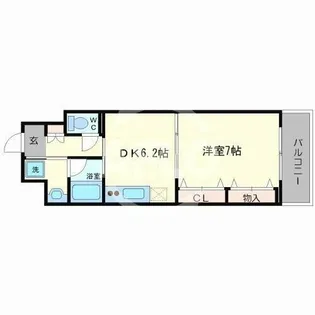 グランドゥール敷津【3階】の間取り