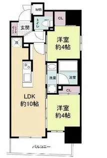 セレニテフラン野田阪神駅前【7階】の間取り