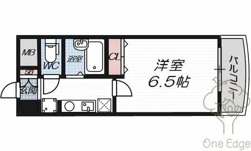 HOPE CITY天神橋【7階】の間取り