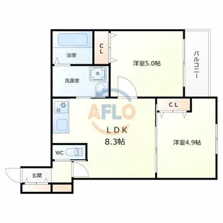 セレニティ加美南A棟【1階】の間取り