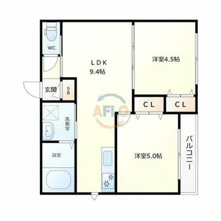 セレニティ加美南B棟【2階】の間取り