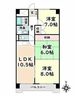 愛知県名古屋市天白区野並3丁目【マンション】の間取り