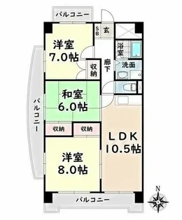 愛知県名古屋市天白区野並3丁目【マンション】の間取り