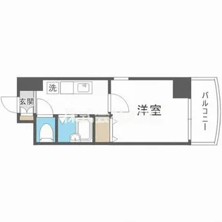 HOPE CITY天神橋【6階】の間取り