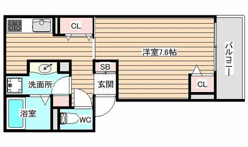 ラ・フォート福島【2階】の間取り