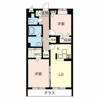 ノール ボアー 3号館【0102号室】の間取り