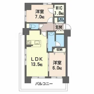 マストライフ知事公館【00801号室】の間取り