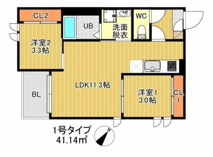 REGALEST若宮【2階】の間取り