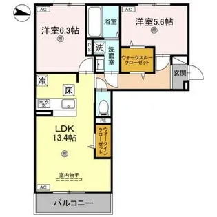 いかる【1階】の間取り