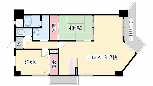 コーポ青山Ⅲ【1001号室】の間取り